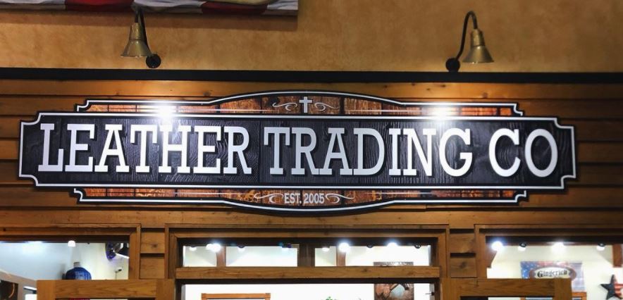 Leather Trading Co sign